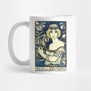 SALON DES CENT Vintage French Art Exposition Art Poster by Paul Berthon Mug